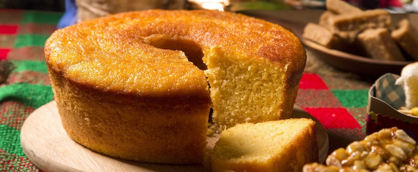 Bolo de Fubá Vegano